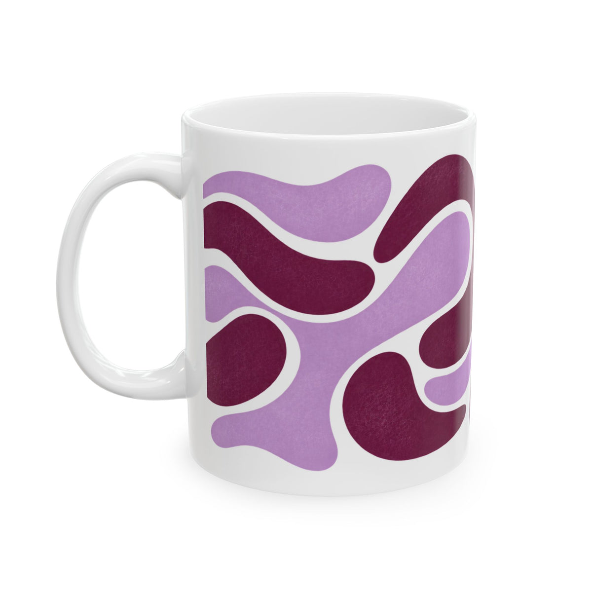 Liquid Courage abstract swirl mug | purple psychedelic pattern