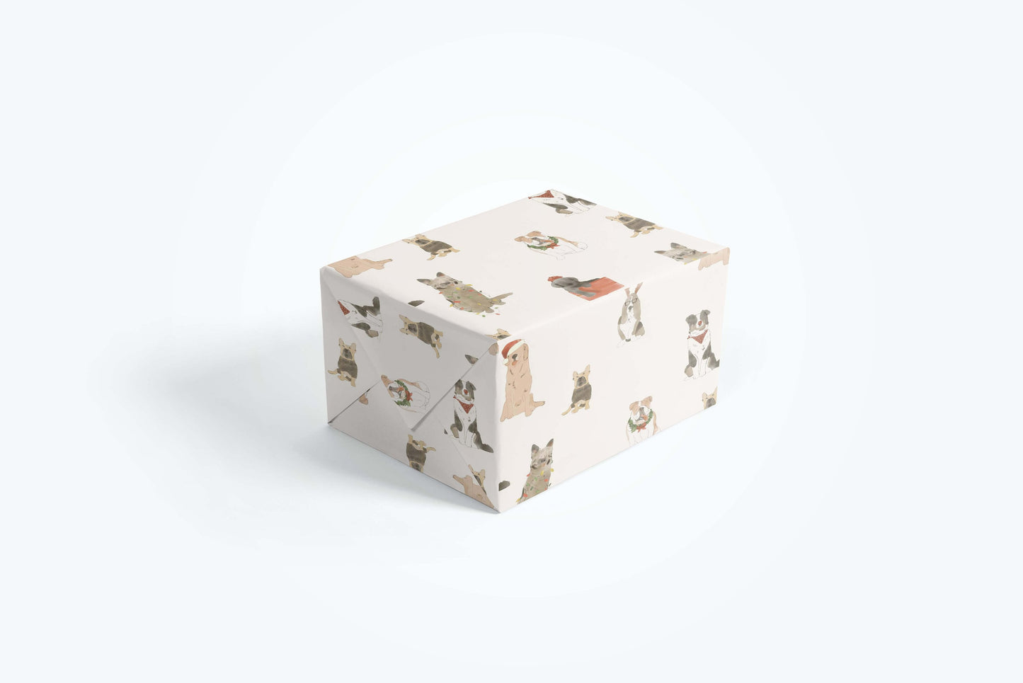 Christmas Dogs Wrapping Paper - Gift Wrap - Puppies - Dog - Colorful - Playful - Frenchie - Golden Retriever - Merry Christmas
