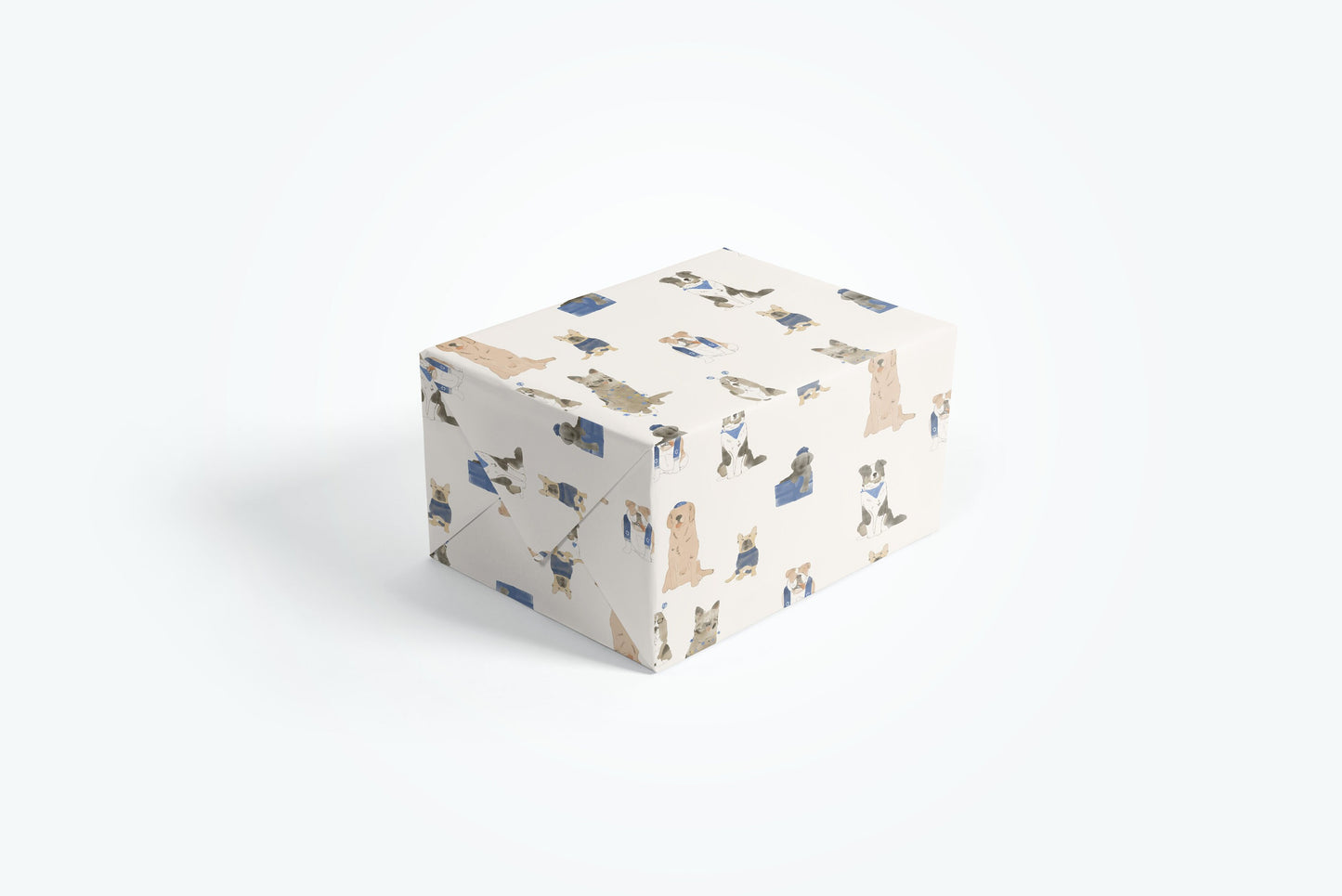 Hanukkah Dogs Wrapping Paper - Gift Wrap - Puppies - Dog - Colorful - Playful - Frenchie - Golden Retriever - Happy Hanukkah