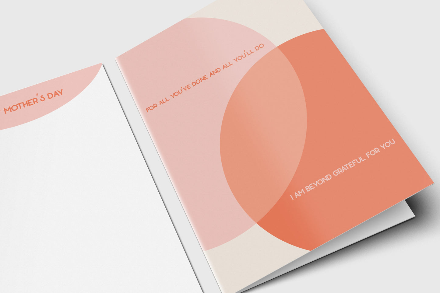 Mother's Day Card | Grateful For You - For Mom - Simple - Folded - Wishing You a Happy Mother's Day - Mother's Day Gift