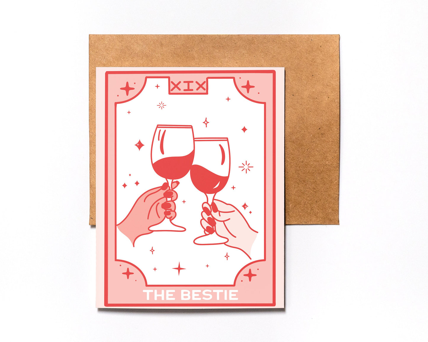 Tarot Greeting Card - The Bestie - Unique - For BFF - For Friend - Just Because - Best Friend - Hype Women - Feminist - Girl Power