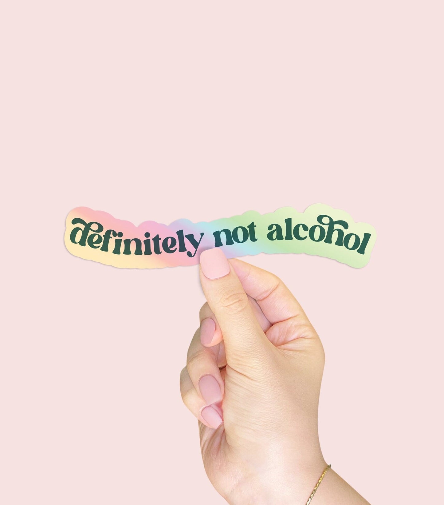 Funny Sticker - Definitely Not Alcohol - Flask Sticker - Water bottle Sticker - Waterproof Sticker - Holographic