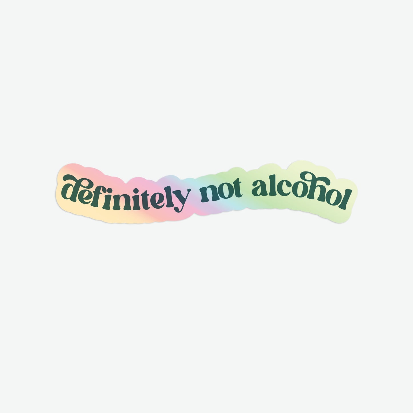 Funny Sticker - Definitely Not Alcohol - Flask Sticker - Water bottle Sticker - Waterproof Sticker - Holographic