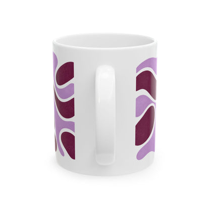 Liquid Courage abstract swirl mug | purple psychedelic pattern