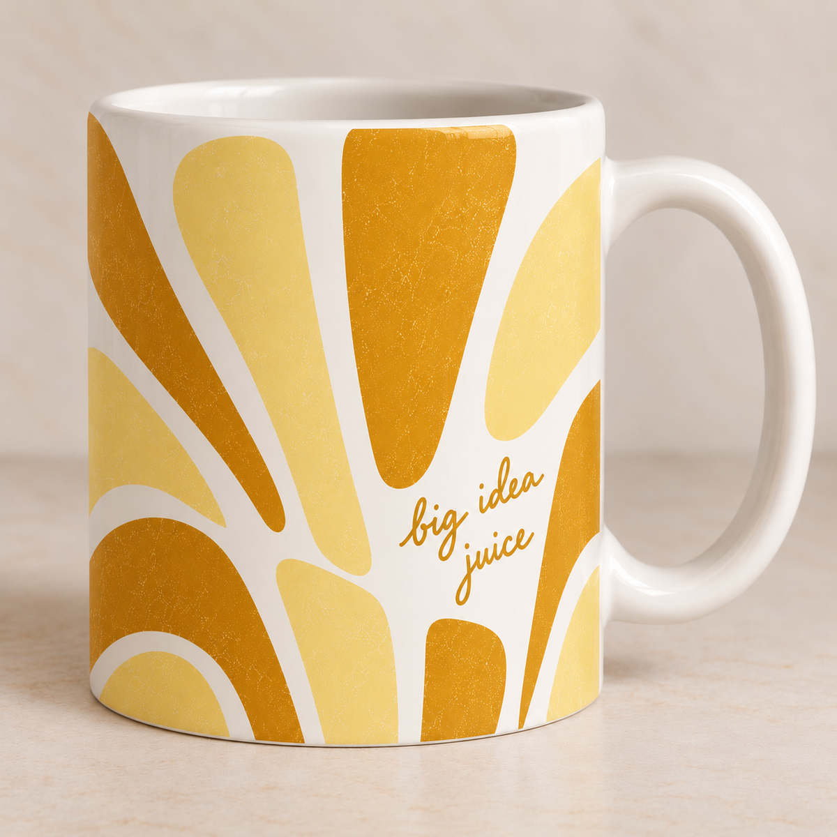 Big Juice orange burst Mug | Ceramic coffee cup (11oz, 15oz)