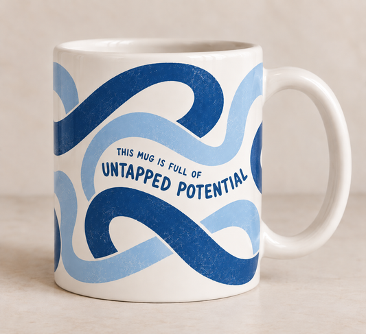 Untapped Potential Wave Art Mug | Ceramic Coffee Mug