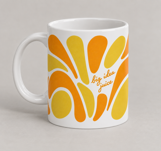 Big Juice orange burst Mug | Ceramic coffee cup (11oz, 15oz)