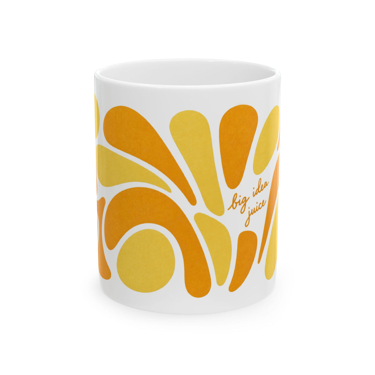 Big Juice orange burst Mug | Ceramic coffee cup (11oz, 15oz)