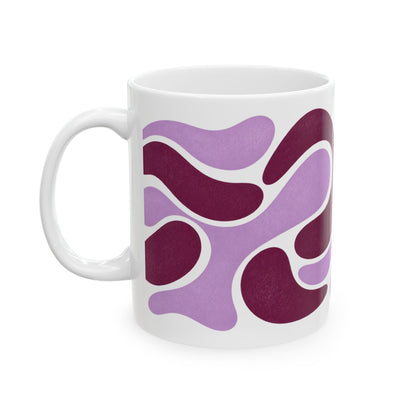 Liquid Courage abstract swirl mug | purple psychedelic pattern