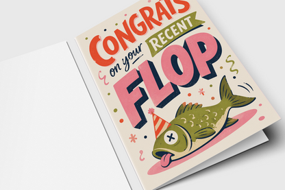 Funny Congrats Card for a Recent Flop