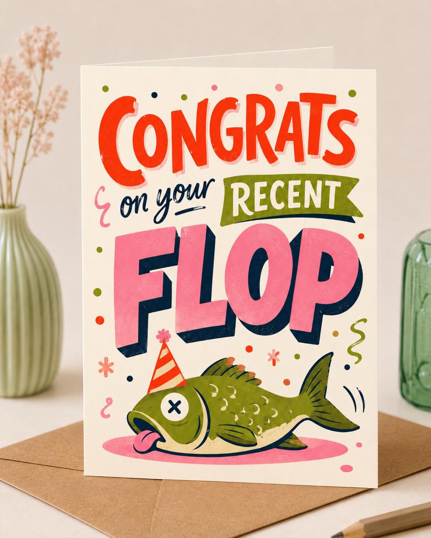 Funny Congrats Card for a Recent Flop