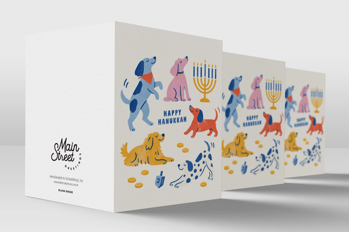 Happy Hanukkah menorah candles card