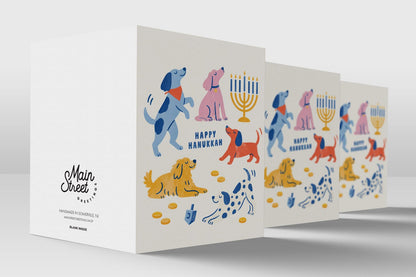 Happy Hanukkah menorah candles card
