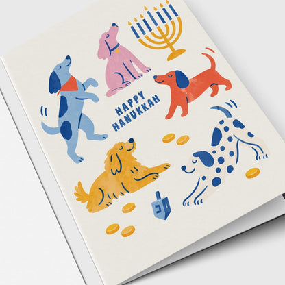 Happy Hanukkah card – menorah candles