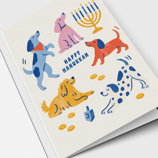 Happy Hanukkah card – menorah candles