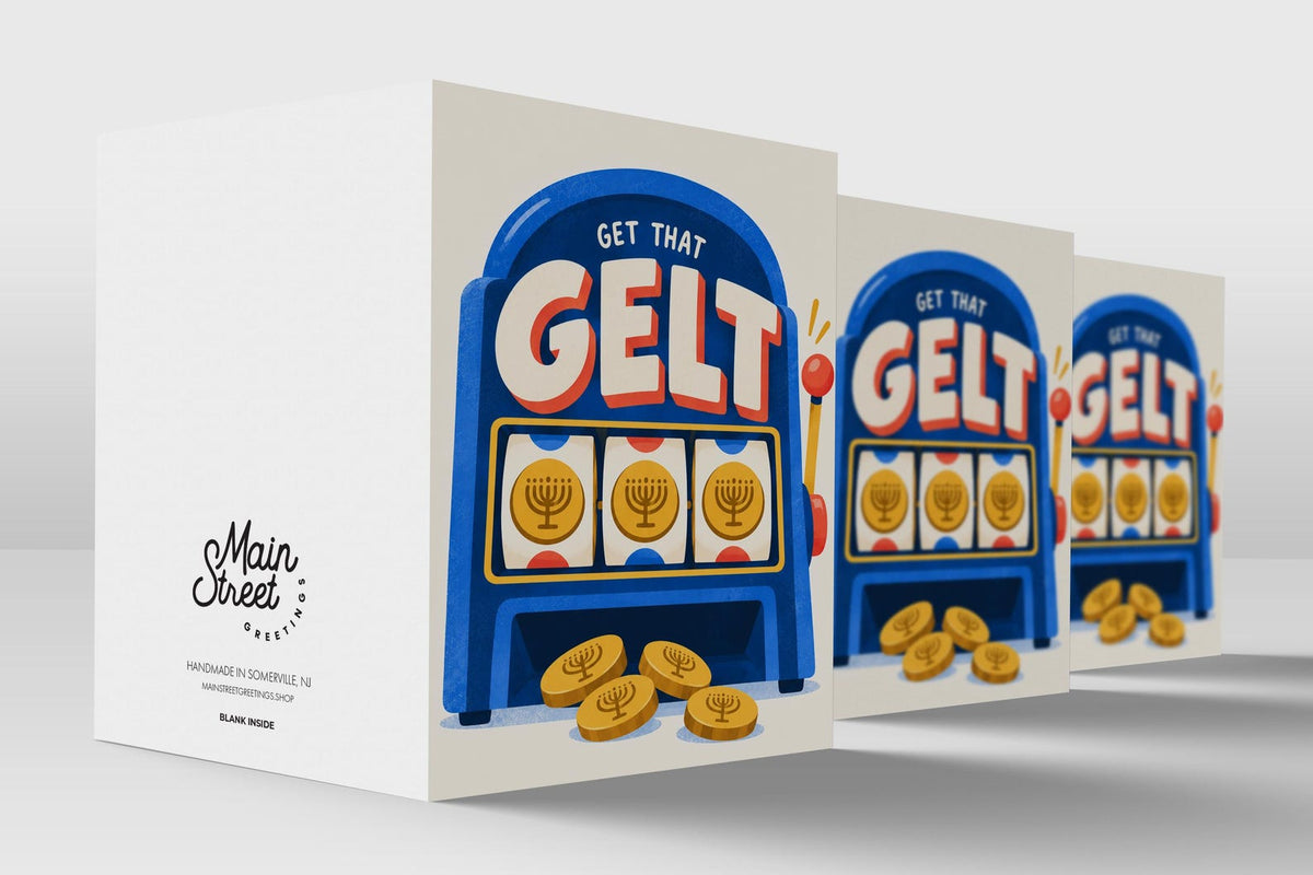 Get That Gelt Hanukkah card
