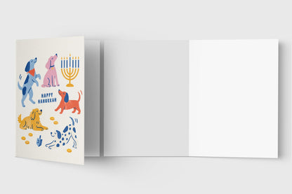 Happy Hanukkah menorah candles card