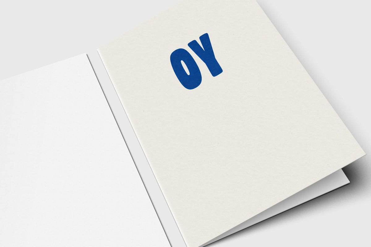 Funny Hanukkah card – OY minimalist holiday card