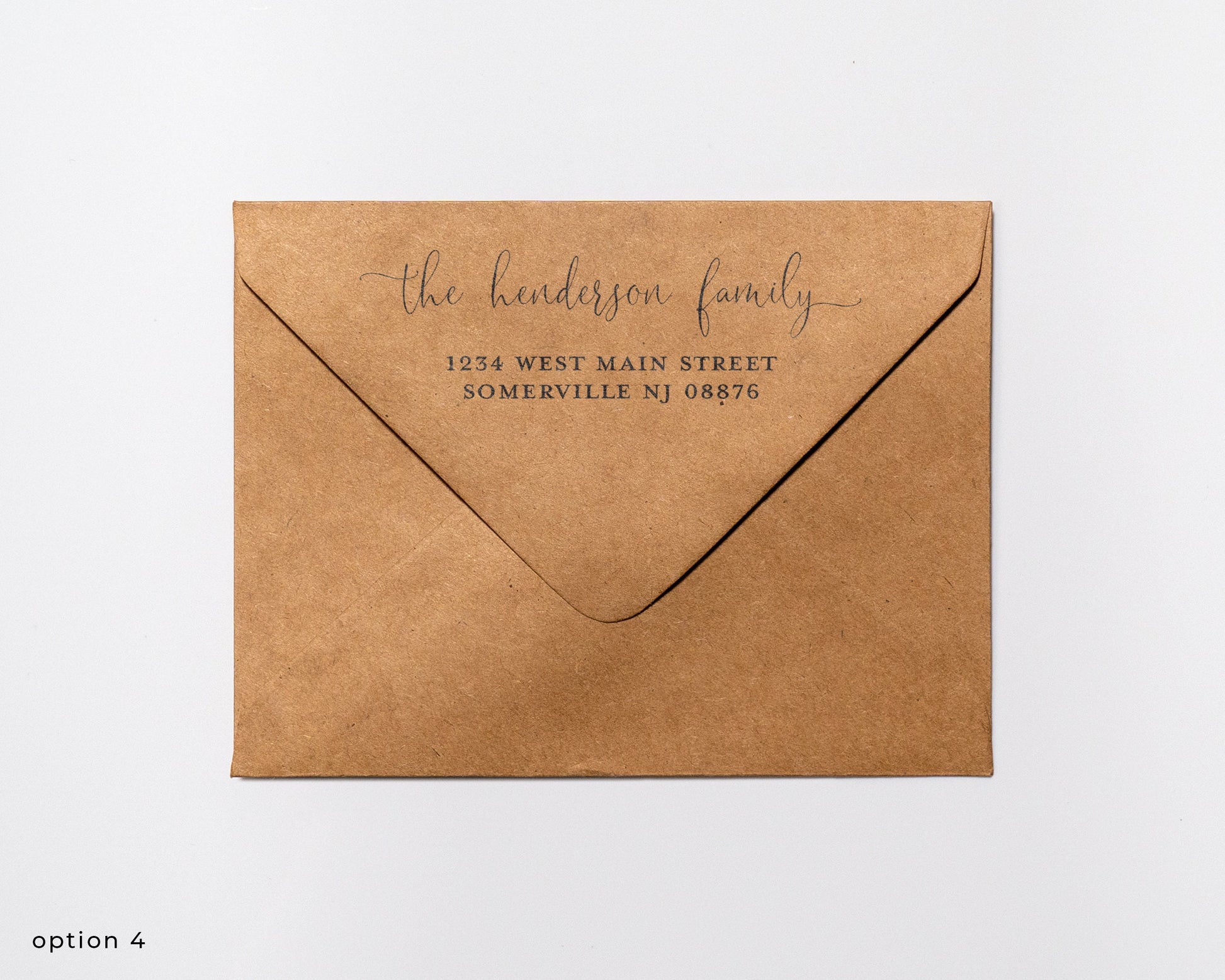 Personalized Brown Kraft Envelopes: Custom Return Address, Wedding Stationery