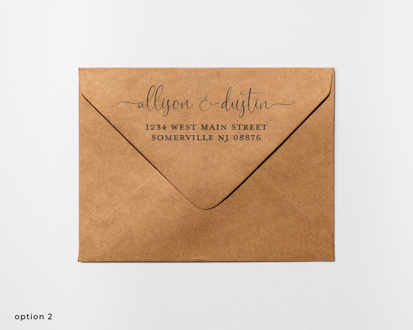 Personalized Brown Kraft Envelopes: Custom Return Address, Wedding Stationery