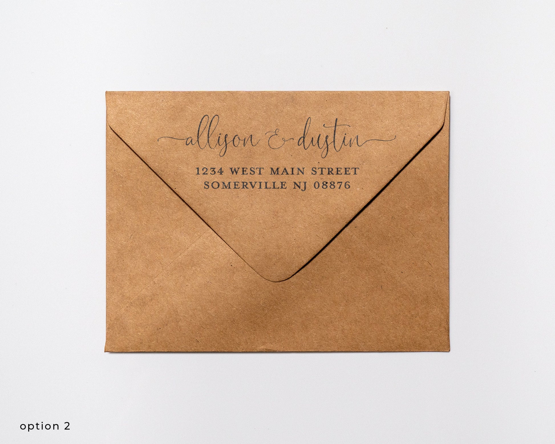 Personalized Brown Kraft Envelopes: Custom Return Address, Wedding Stationery
