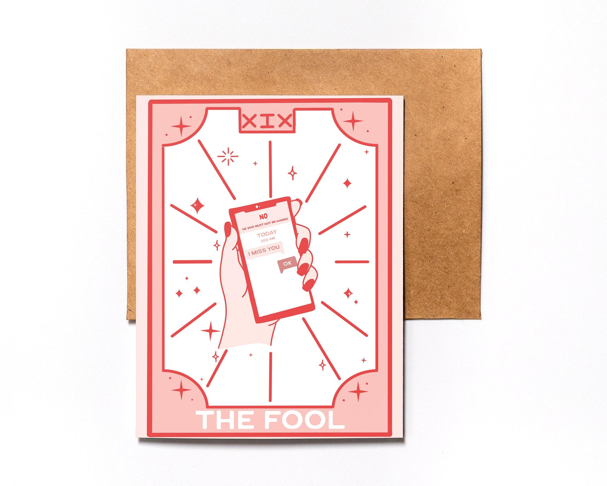 Unique Tarot Greeting Card For Friend - The Fool - Breakup Card - Divorce - Funny - Ex Husband - Ex Boyfriend - Breakup - Blank Inside