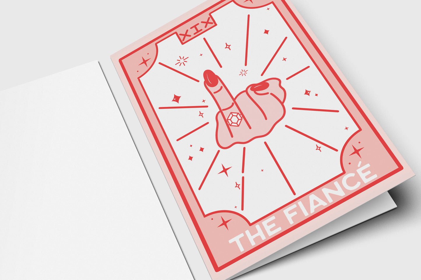 Tarot Greeting Card - Unique - Engagement Greeting Cards Bride To Be Engaged Announcement - Bridal Shower Ideas - To The Future Mrs - Blank