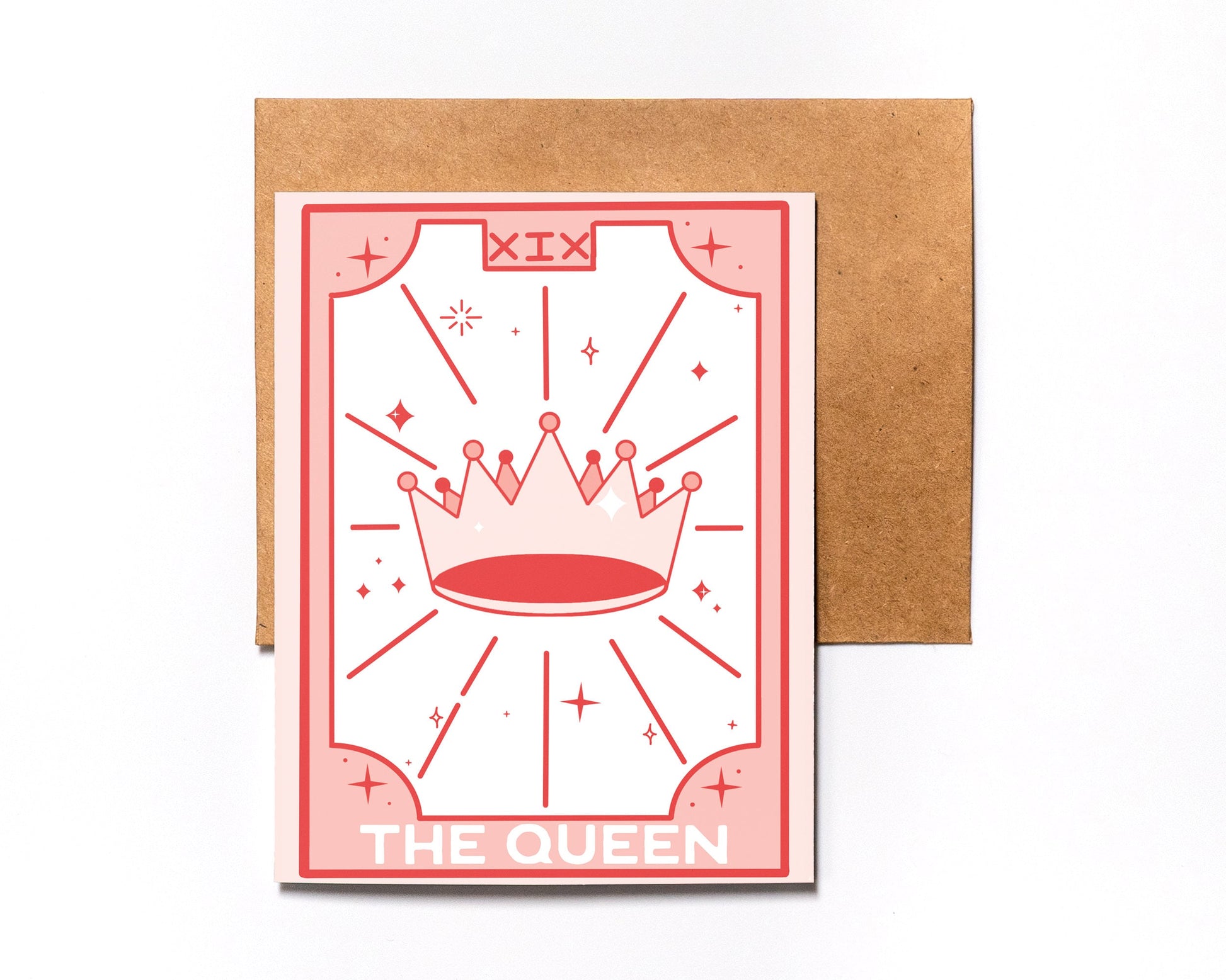 Tarot Greeting Card - The Queen - Unique - For Friend - Just Because - Congrats - Birthday Card - Hype Women - Feminist - Girl Power