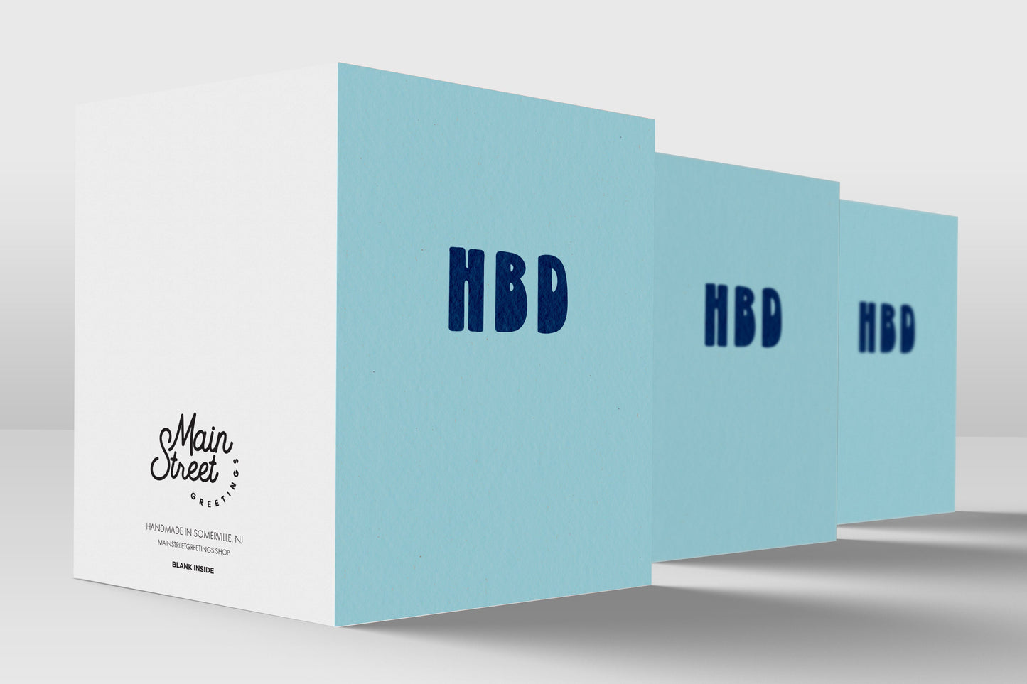 HBD - Happy Birthday - Minimalist Greeting Card