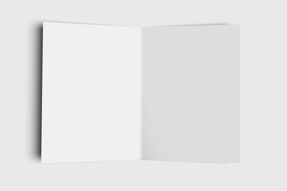 Cool minimalist card with kraft envelope