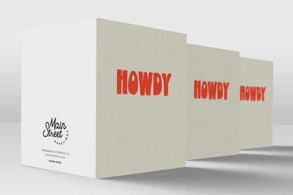 Howdy minimalist card – detail view