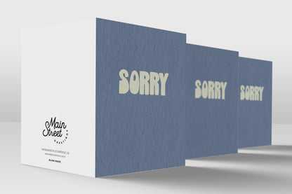 Sorry minimalist apology card – detail view