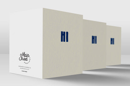 Hi minimalist note card – detail view