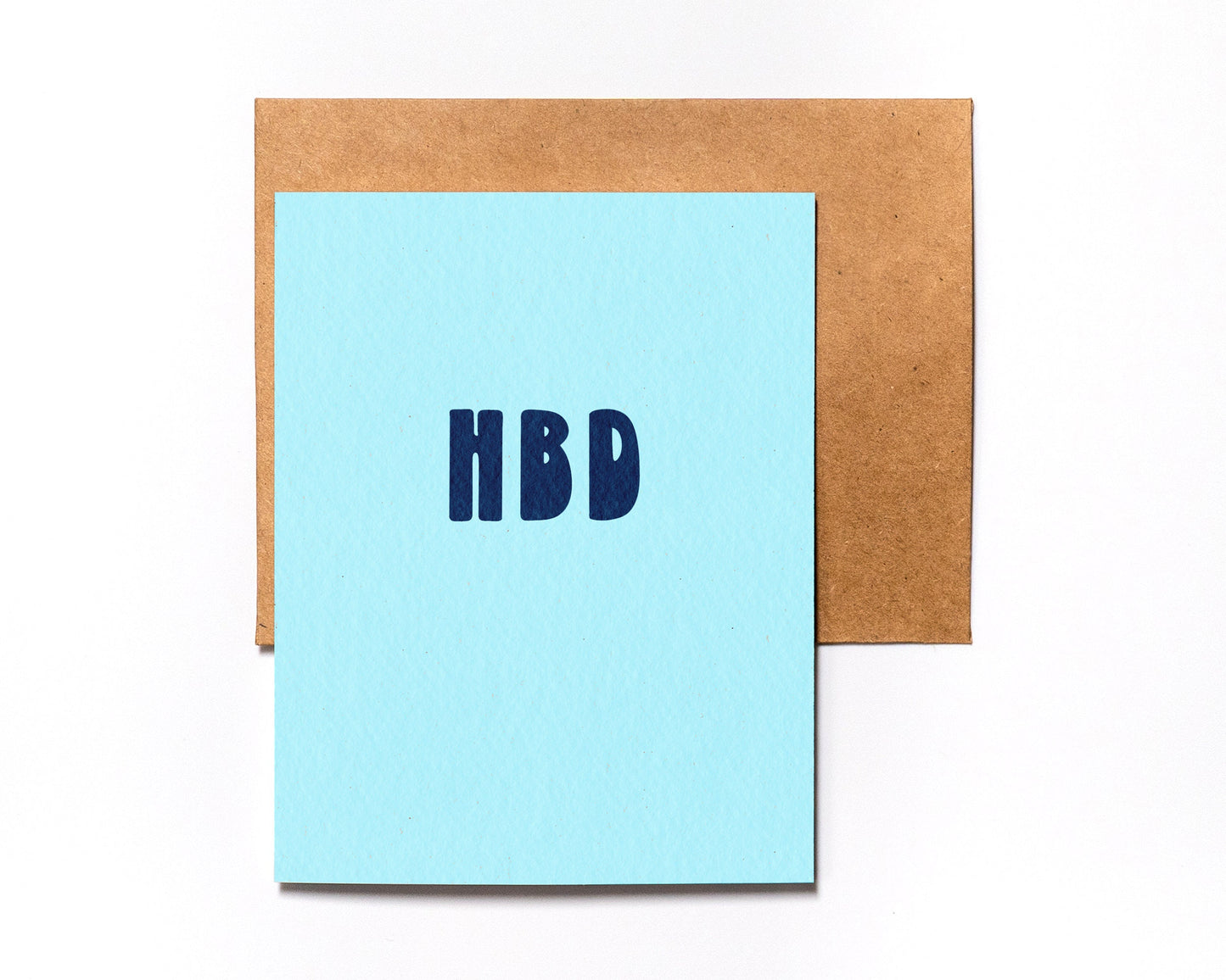HBD - Happy Birthday - Minimalist Greeting Card