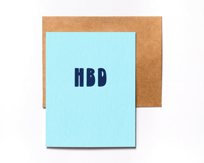 HBD minimalist birthday card – alternate view