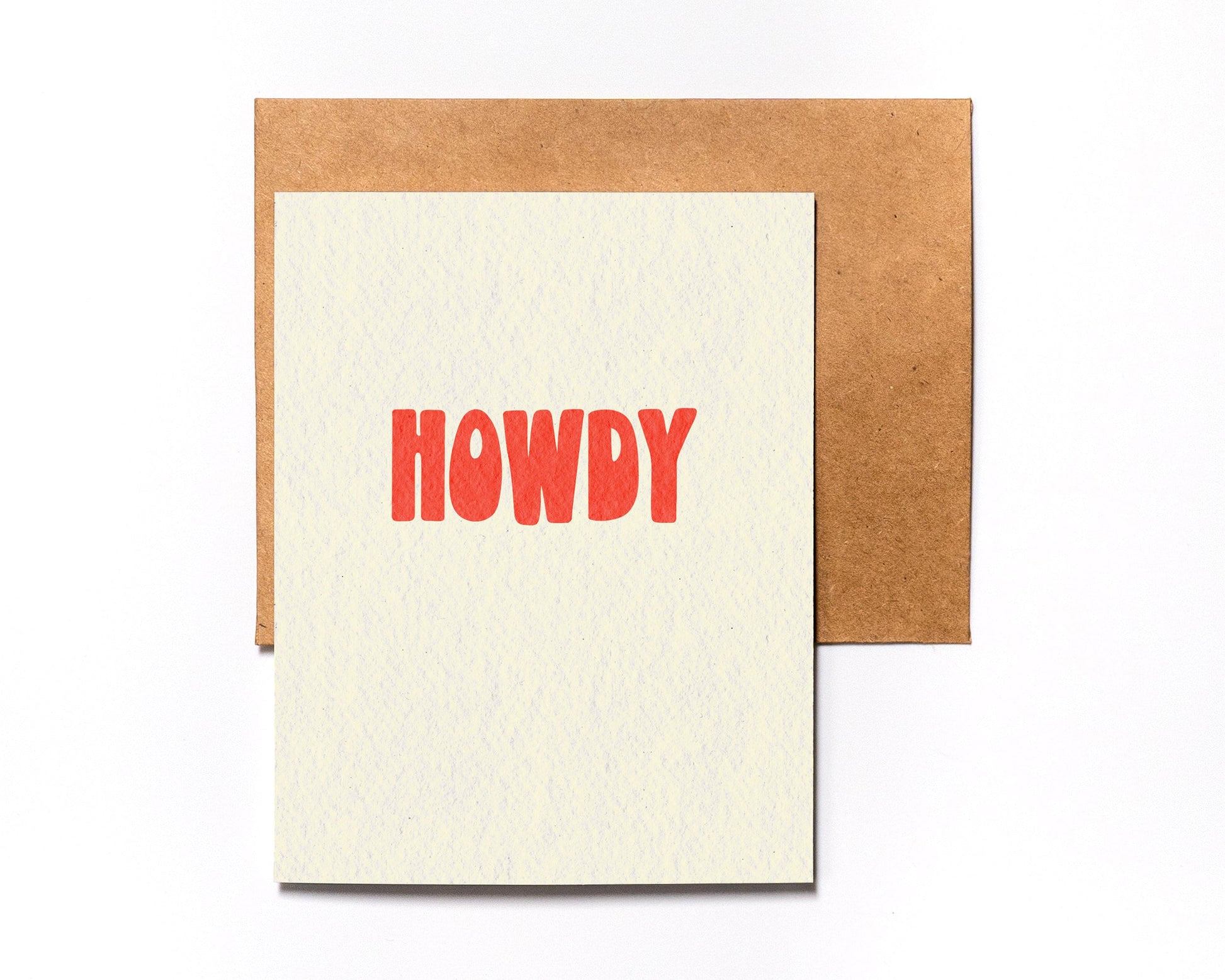 Howdy Greeting Card - Just Because Minimalist Greeting Card - Any Occasion