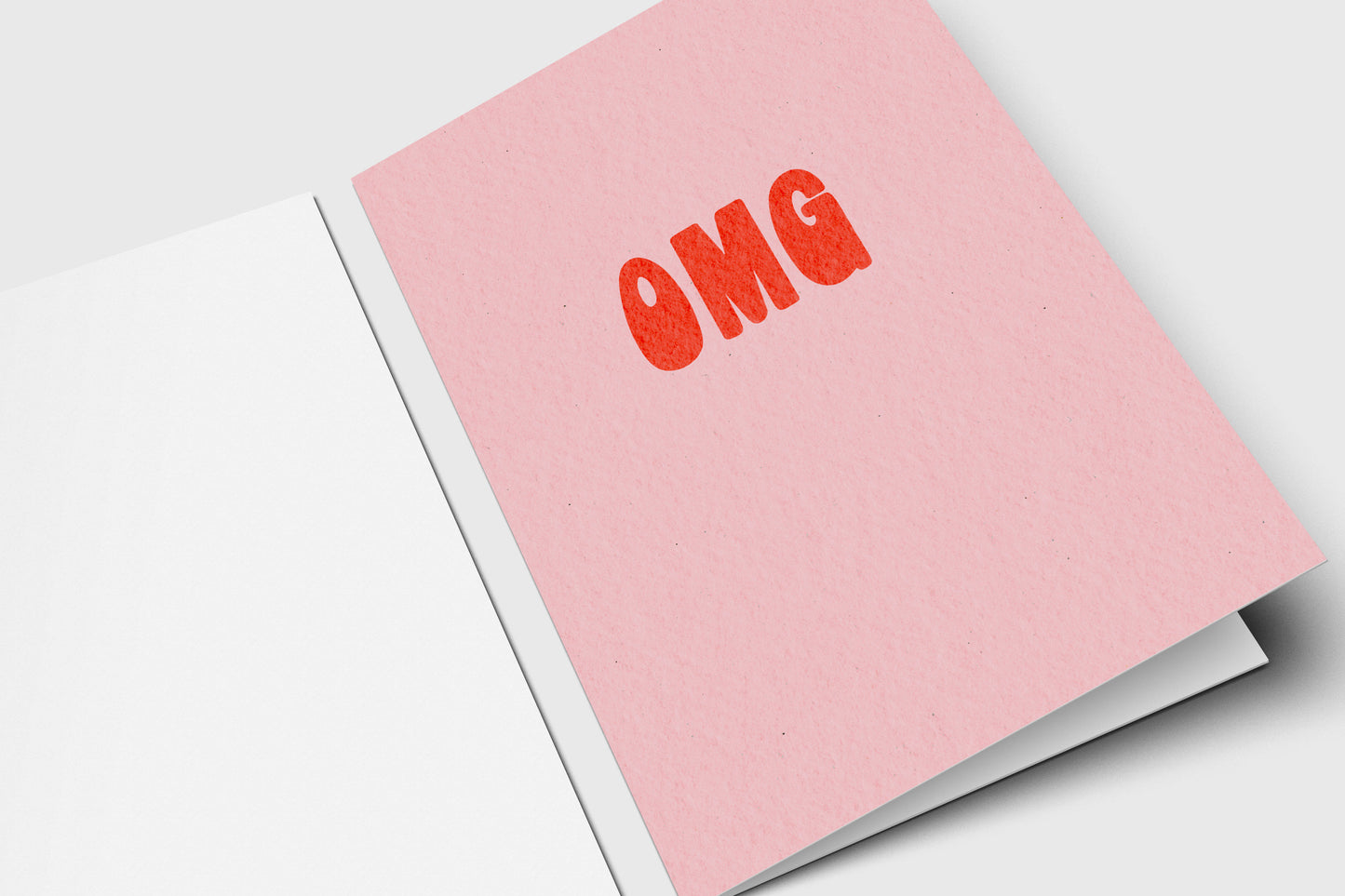 OMG - Hype Greeting Card - Congrats - Excited - Birthday - Proud of You - Celebrate - Minimalist - Blank Inside - Just Because Any Occasion