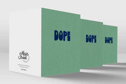 Dope minimalist card – detail view