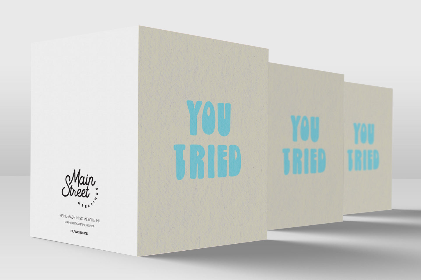 You Tried - Encouragement Greeting Card - Congrats - Proud of You - Celebrate - Minimalist Greeting Card - Blank Inside