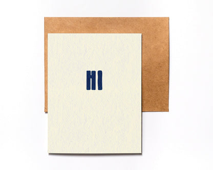 Hi minimalist note card – alternate view
