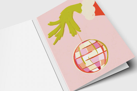 Pink Grinch Christmas Card: Funny Holiday Greeting