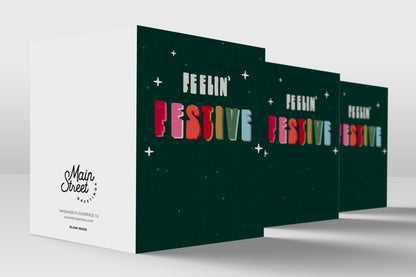 Feelin' Festive holiday card – detail view