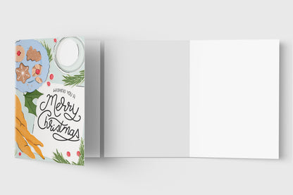 Milk and Cookies for Santa Christmas card – alternate view