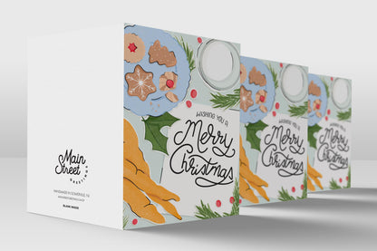 Milk and Cookies for Santa Christmas card – detail view