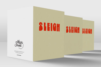 Sleigh minimalist holiday card – detail view