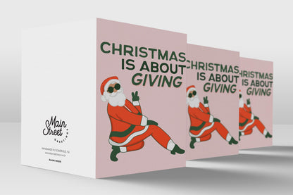 Funny Santa Christmas card – detail view