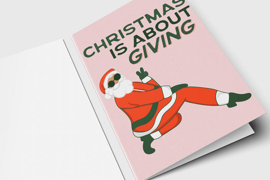 Funny Santa Christmas Greeting Card - For BFF Friend