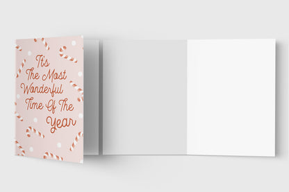 Candy cane holiday card – alternate view