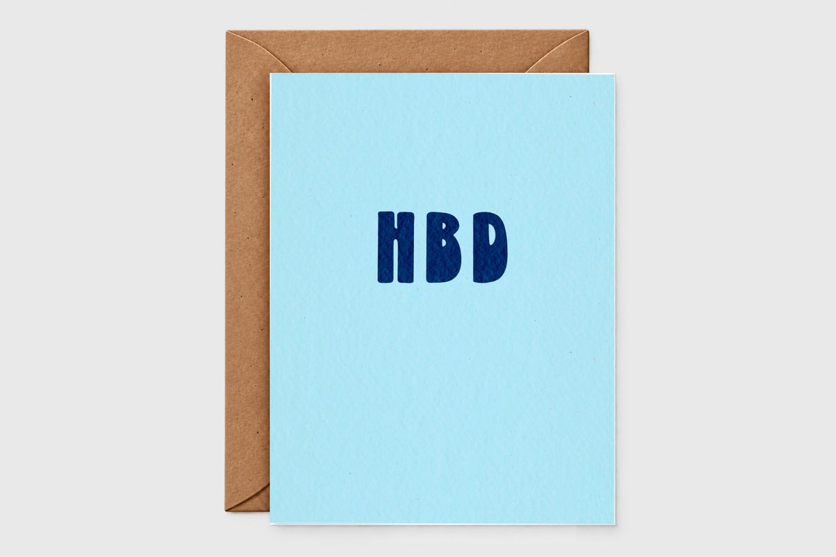 HBD minimalist birthday card – minimalist card set of 6