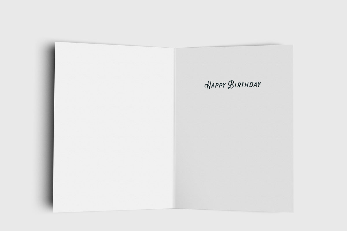 Here Lies Your Youth tombstone birthday card – inside view